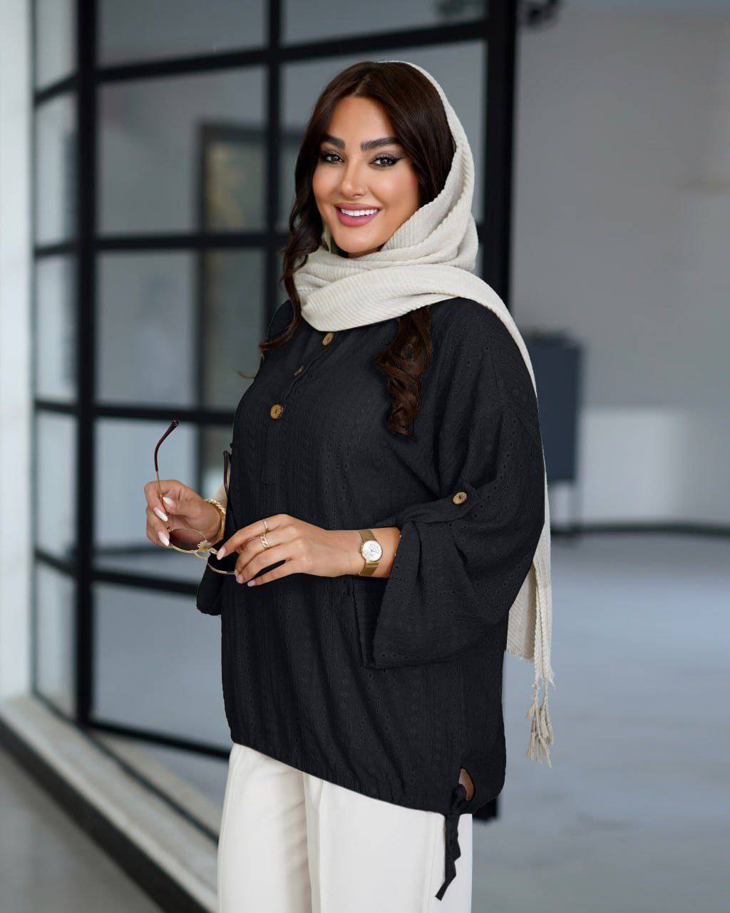 شومیز جلو بسته مراکشی هلیا