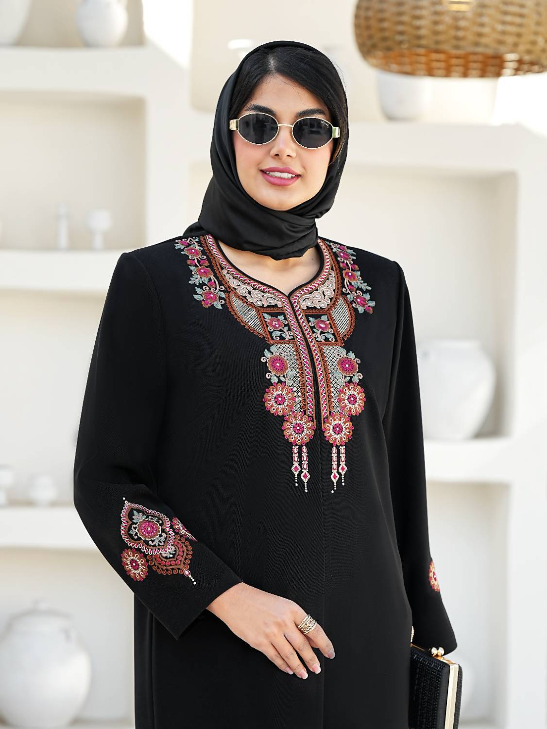 مانتو گلدوزی سایز بزرگ دنیز