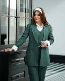 ست چهار تیکه کت شلوار شومیز جلیقه شهلا