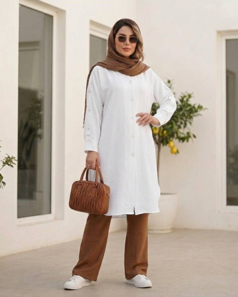 مانتو کاربردی ابروبادی سایز بزرگ ابر
