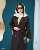مانتو کتی بلند یقه انگلیسی نلینا