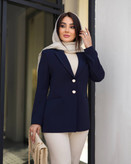 کت کلاسیک یقه انگلیسی سایز بزرگ دو دکمه هلیا