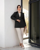 کت کلاسیک یقه انگلیسی سایز بزرگ دو دکمه هلیا