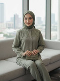 شومیز سرشانه دانتل دوزی سایز بزرگ دلانا