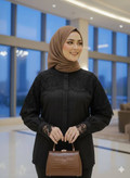 شومیز سرشانه دانتل دوزی سایز بزرگ دلانا
