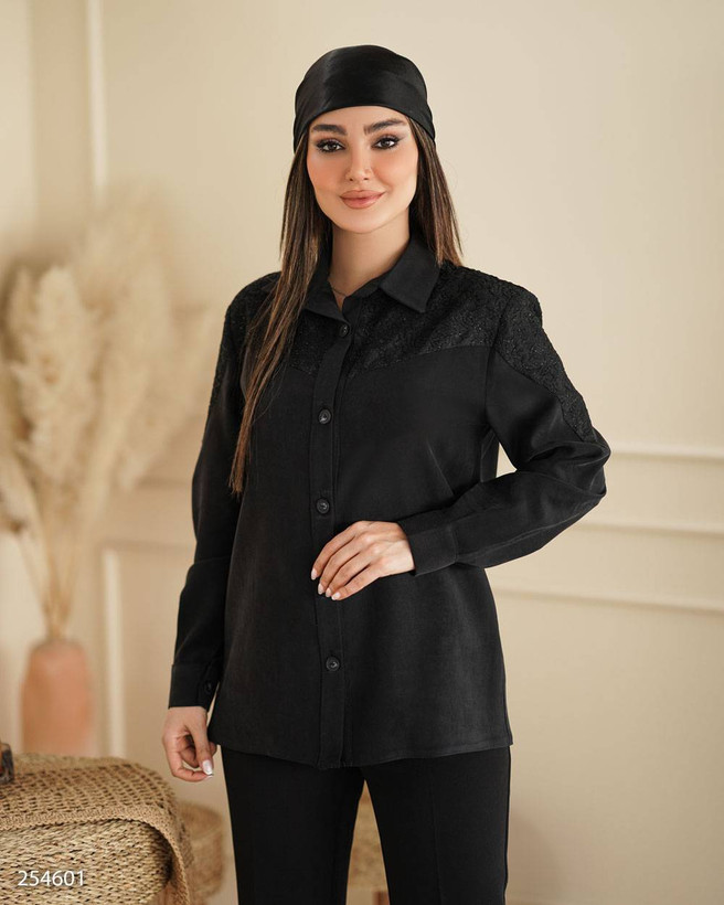شومیز سرشانه گیپور داریس