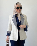 کت لینن آستین پاکتی سایه