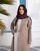 مانتو کتی بلند یقه انگلیسی گل