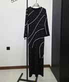 پیراهن مجلسی بلند مروارید دوزی غزل