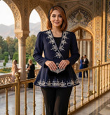 شومیز مجلسی پایین کلوش مروارید دوزی کامیشا