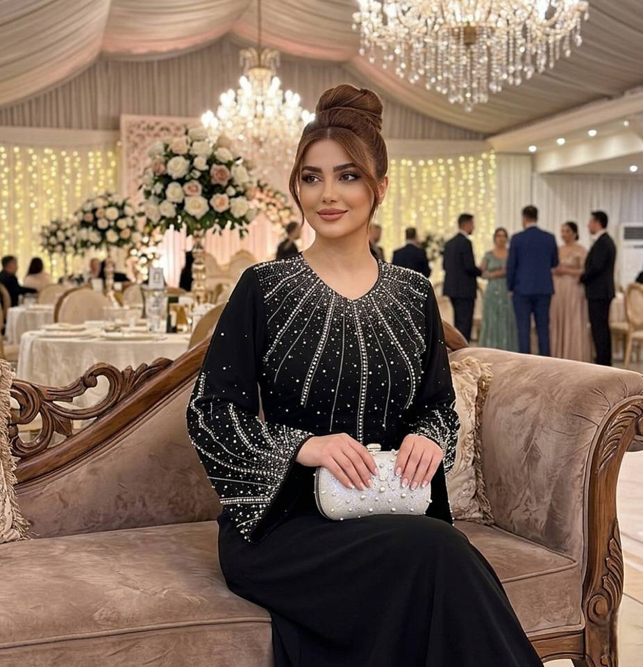 پیراهن مجلسی مروارید دوزی سایز بزرگ طلوع
