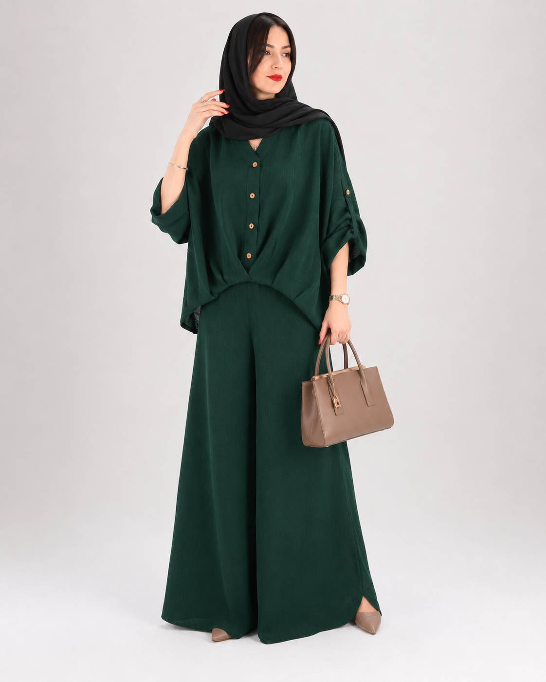 ست شومیز شلوار جلو پیله نانسی