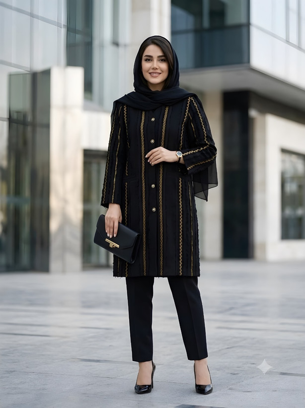 مانتو ژاکارد مجلسی زارا