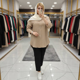 شومیز مانتویی شانتون نگین آبشاری