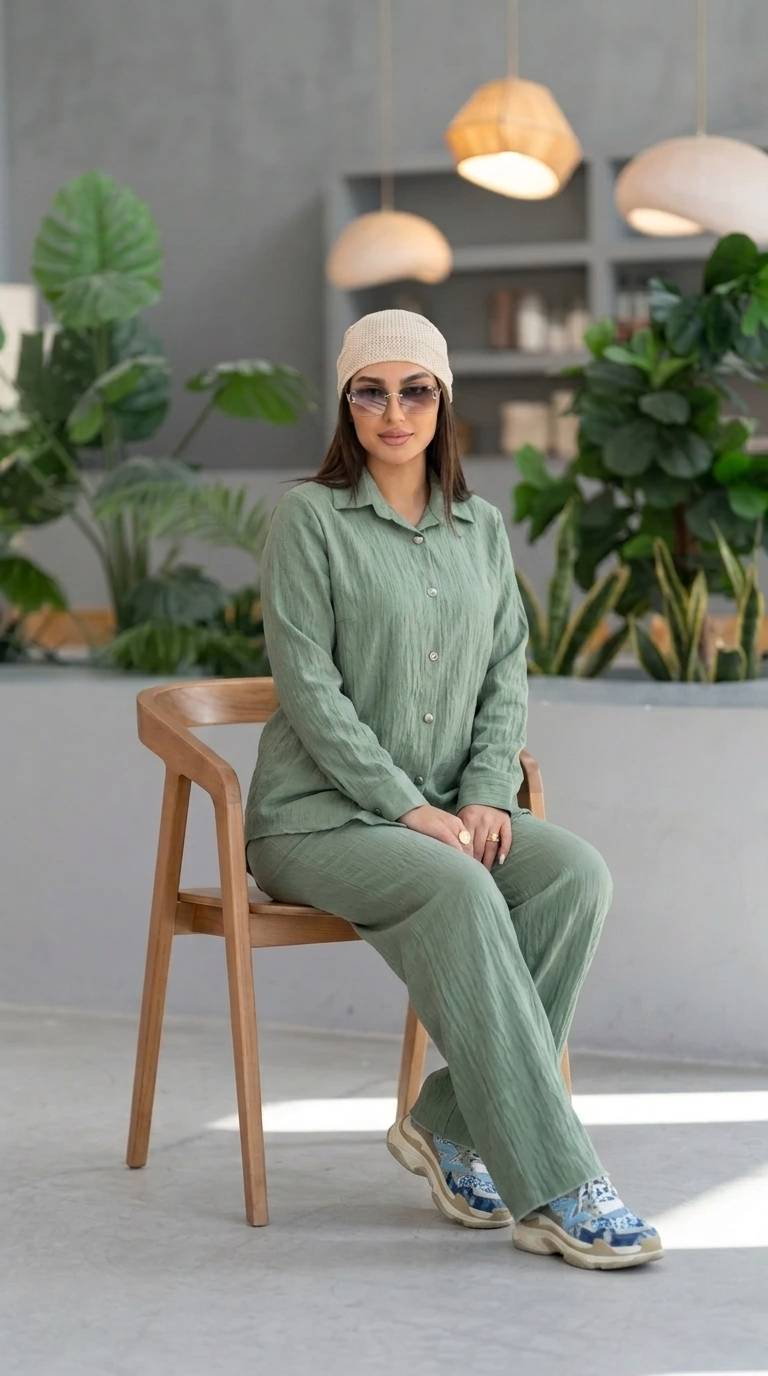ست شومیز شلوار بامبو