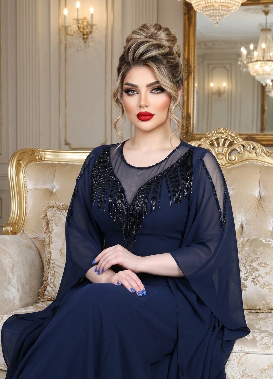 پیراهن مجلسی حریر سایز بزرگ فریال