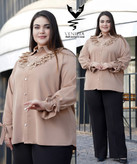 شومیز جلو گیپور سایز بزرگ ونیزیا