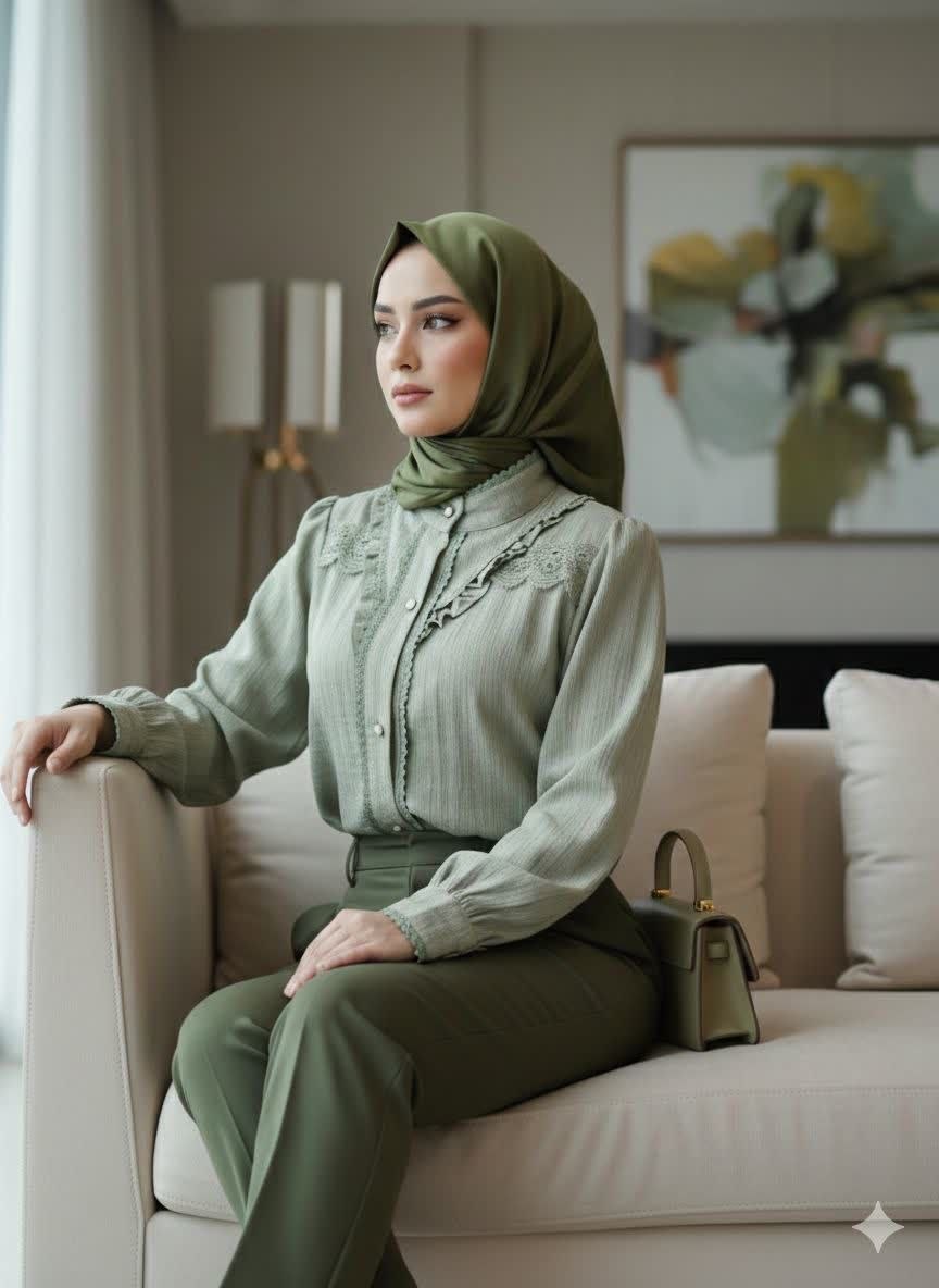 شومیز یقه بسته حسنا