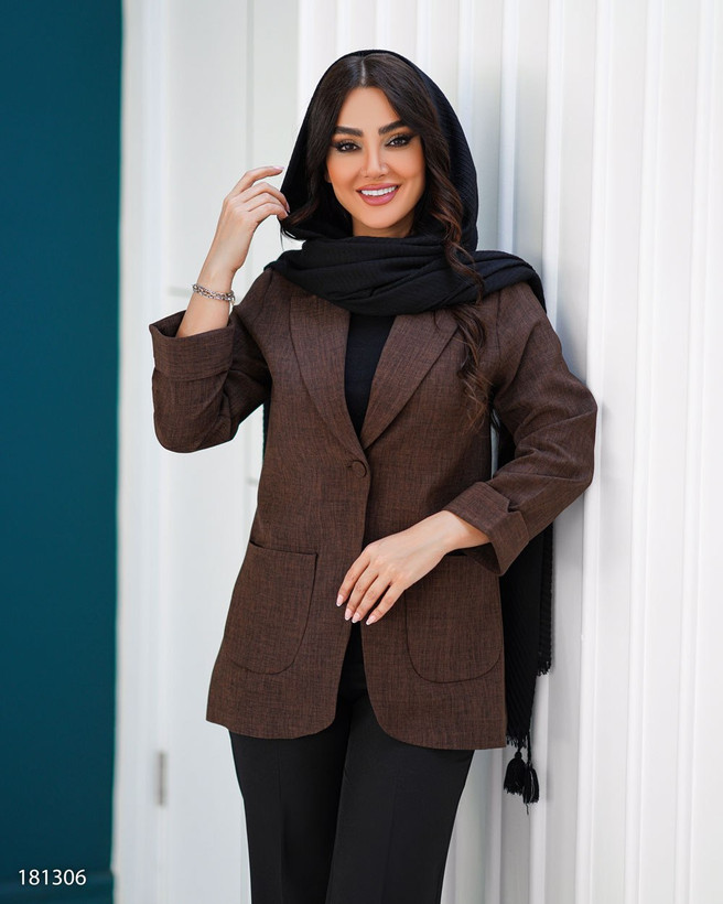 کت لینن یقه انگلیسی خجسته