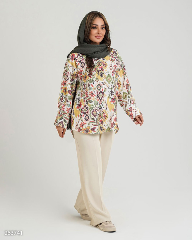 شومیز سیلک چاپی ایلدا