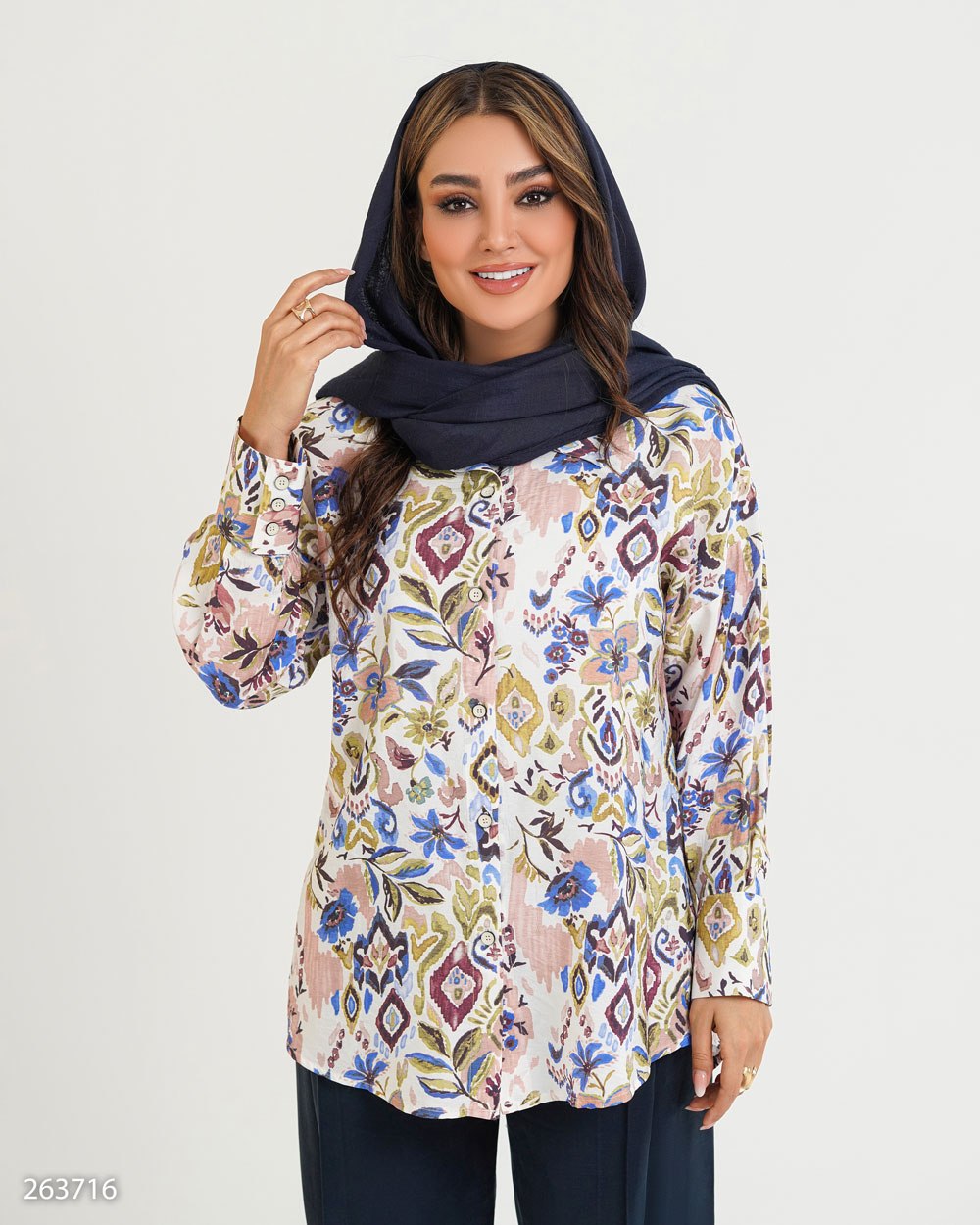 شومیز سیلک چاپی ایلدا