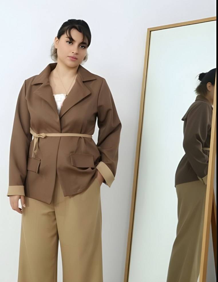 ست کت شلوار ترکیبی آسلی