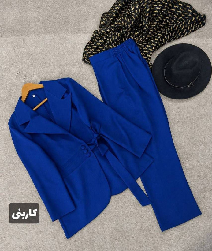 ست کت و شلوار کمر یکطرفه پرنسس