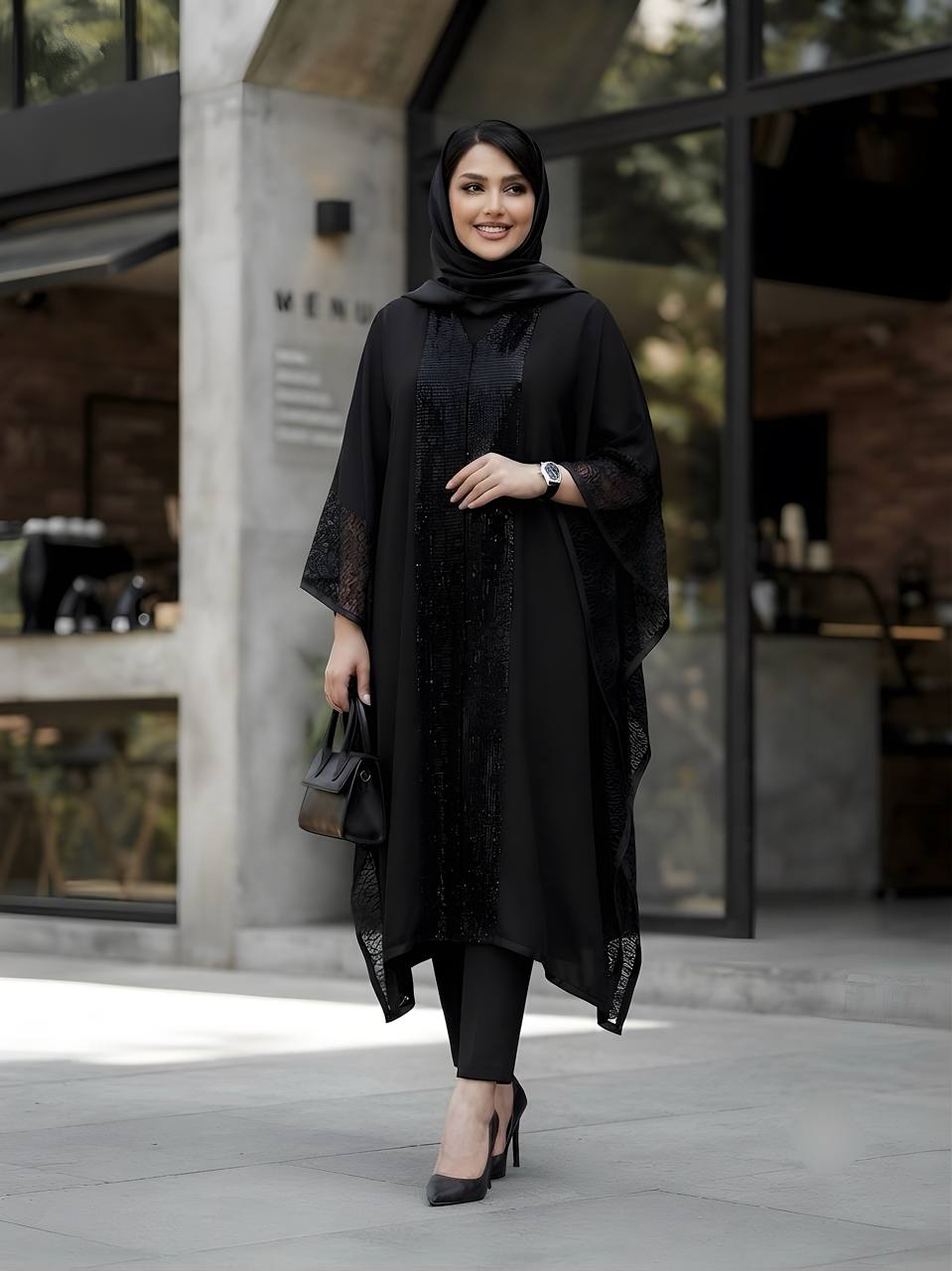 مانتو پانچ گیپور دوزی زارا