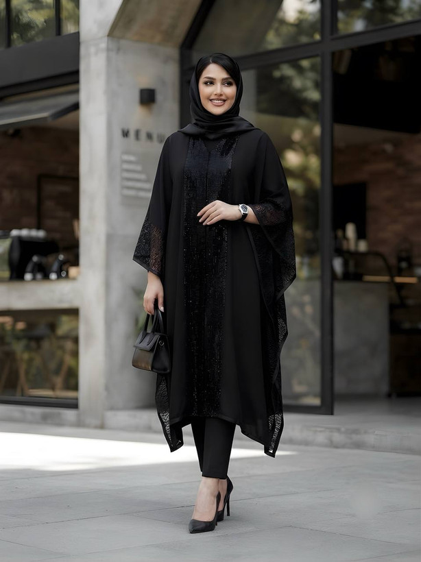مانتو پانچ گیپور دوزی زارا