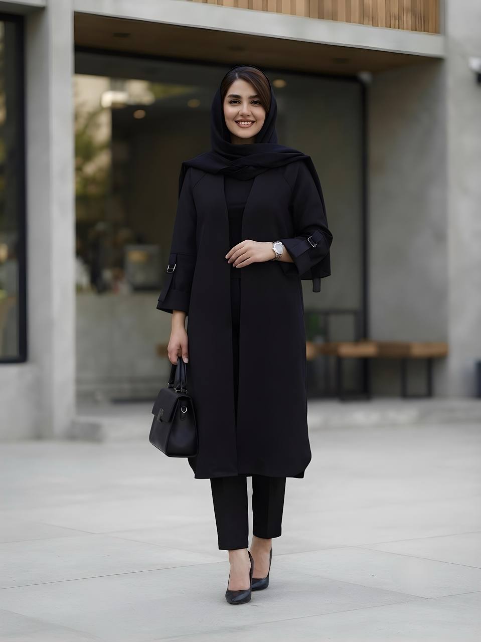 مانتو کلاسیک کاربردی سایز بزرگ زارا