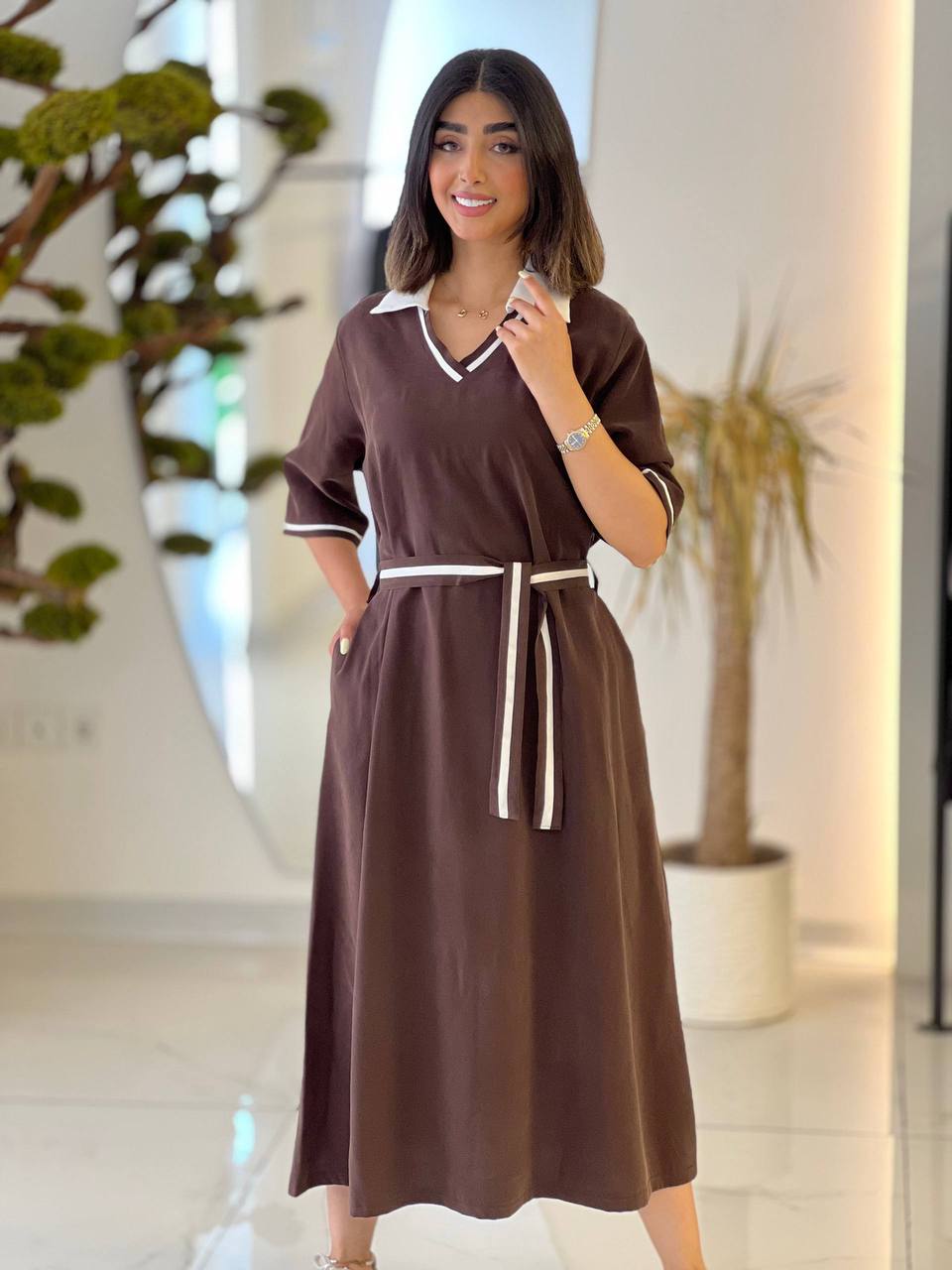 کفتان پیراهنی سیلک یه سفید
