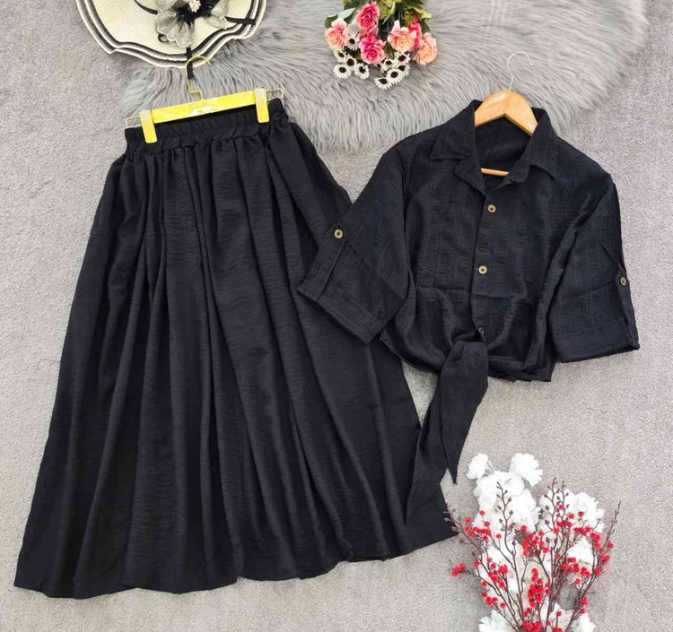 ست شومیز گره ای دامن حدیثه