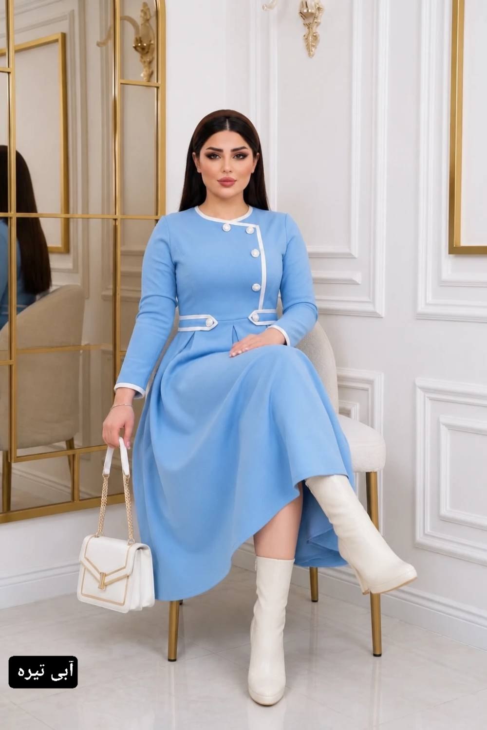 پیراهن عروسکی کمر پاگن دار آذین