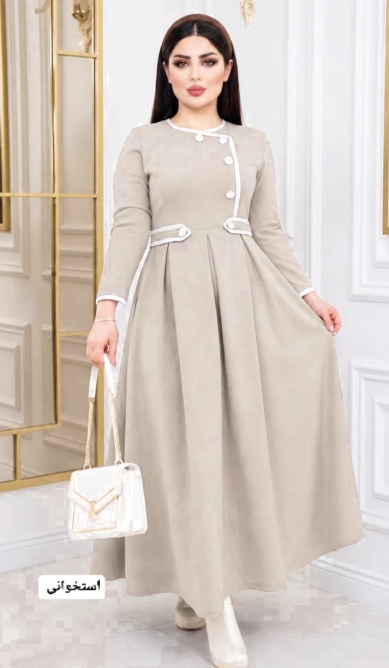 پیراهن عروسکی کمر پاگن دار آذین