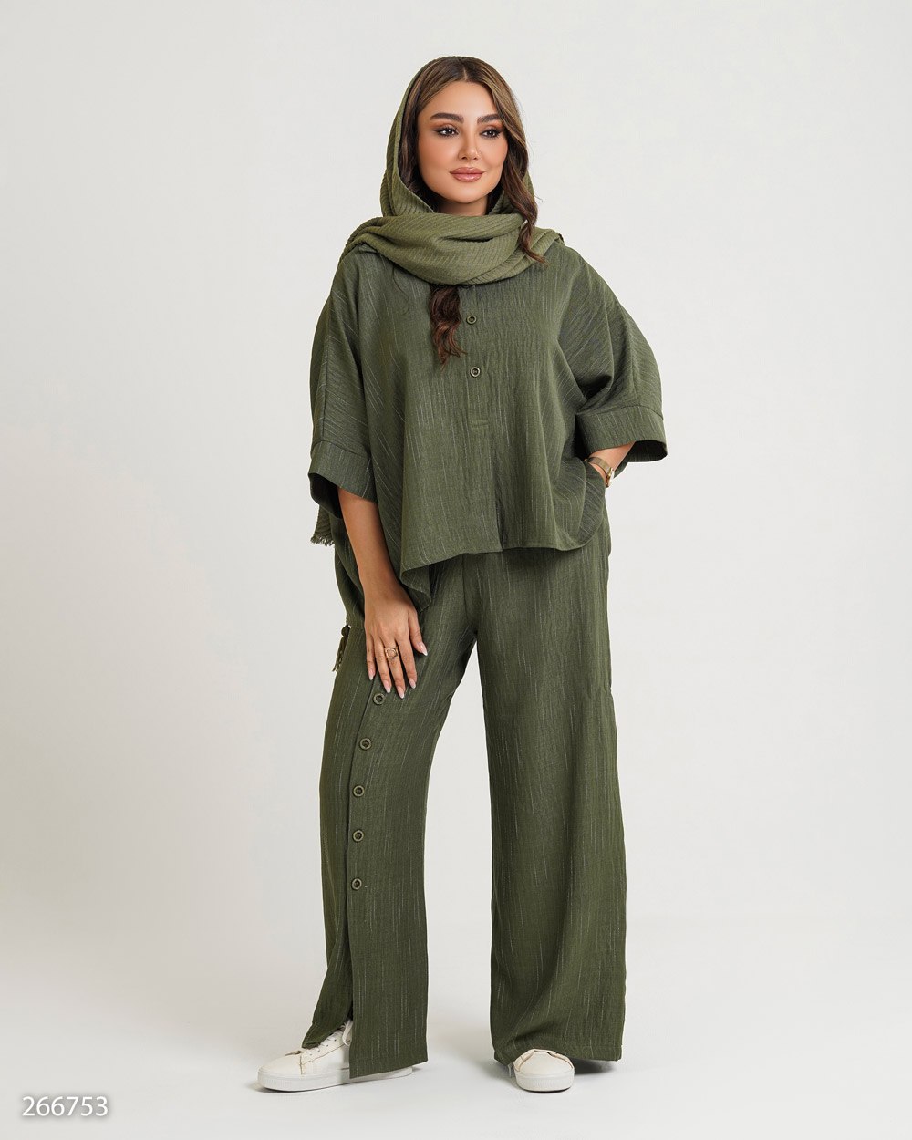 ست شومیز شلوار سه دکمه نیلیا