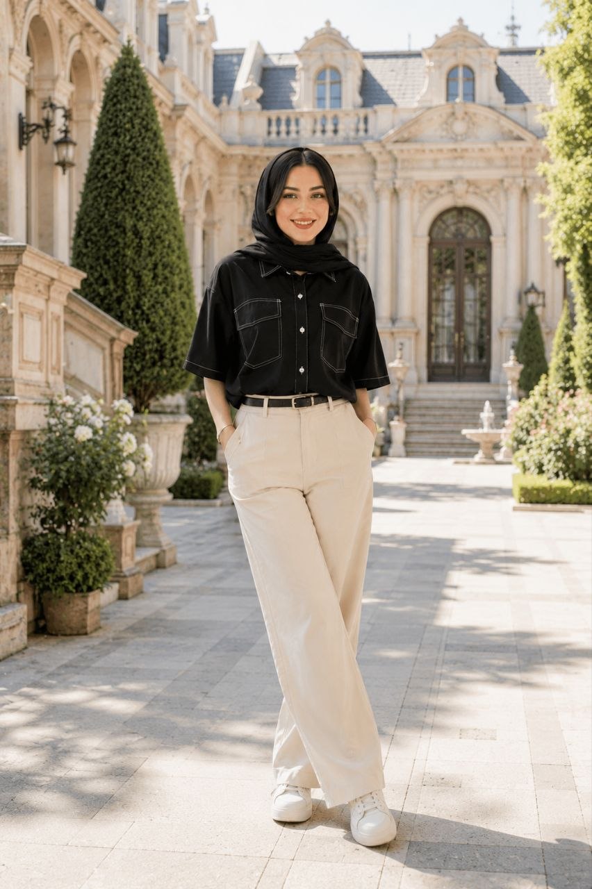شومیز داکرون بخیه دوزی ساحل