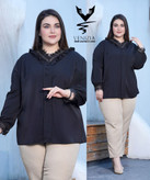شومیز سایز بزرگ یقه گیپور ونیزیا