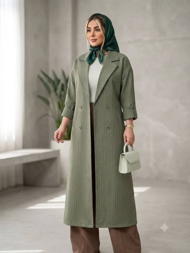مانتو کتی بلند دیپلمات نگین