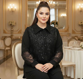 شومیز گیپور و پولکدوزی نرگس