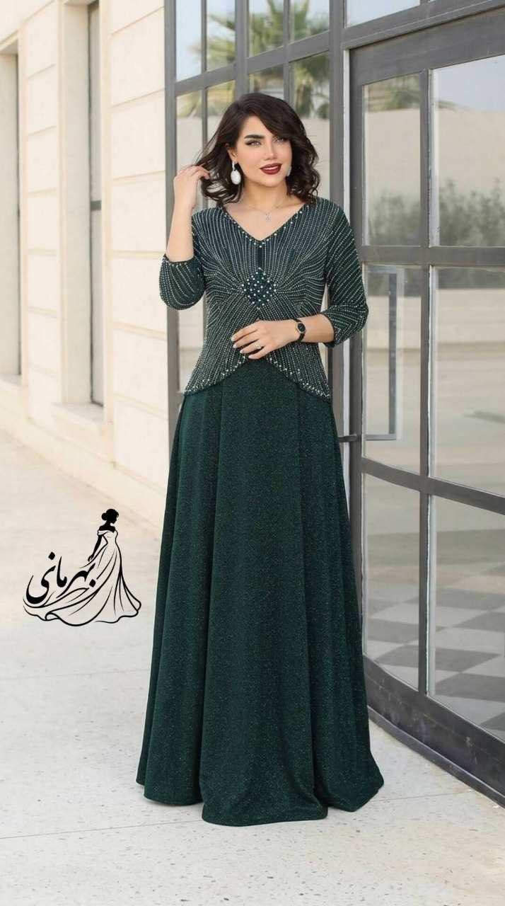 پیراهن مجلسی لمه و مروارید دوزی روناک