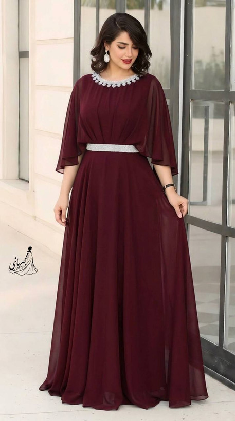 پیراهن مجلسی حریر سایز بزرگ خورشید
