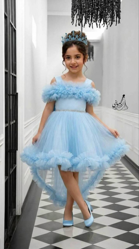 پیراهن مجلسی تور دخترانه پرنسسی