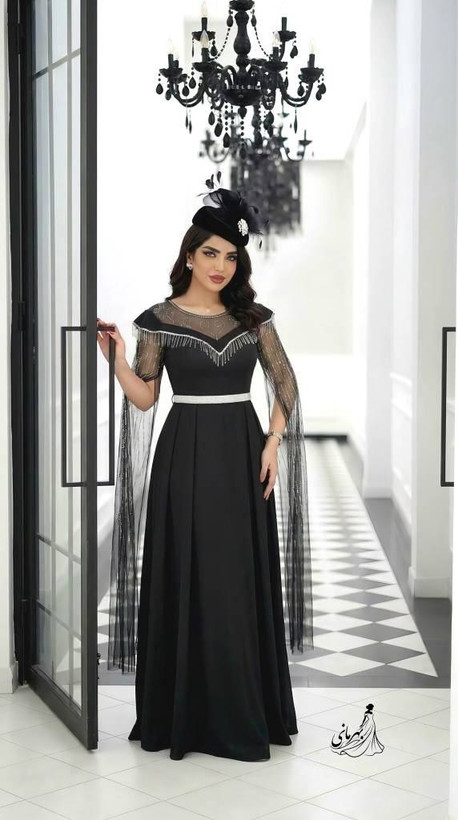 پیراهن مجلسی ماکسی نگین کاری و ریسه دوزی فرمالیته فرشته