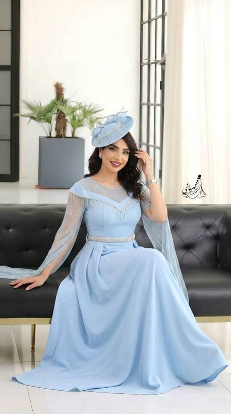 پیراهن مجلسی ماکسی نگین کاری و ریسه دوزی فرمالیته فرشته