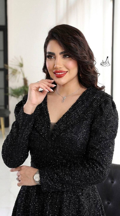 پیراهن مجلسی مزونی دانتل چمنی سایه 2