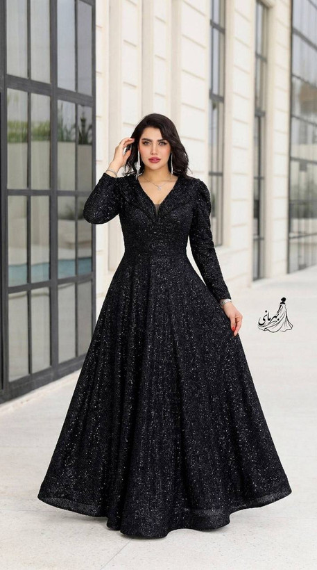 پیراهن مجلسی مزونی دانتل چمنی سایه 2