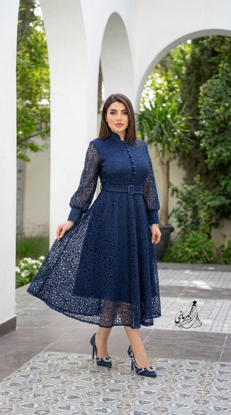پیراهن مجلسی میدی دانتل قیطونی ژیلا