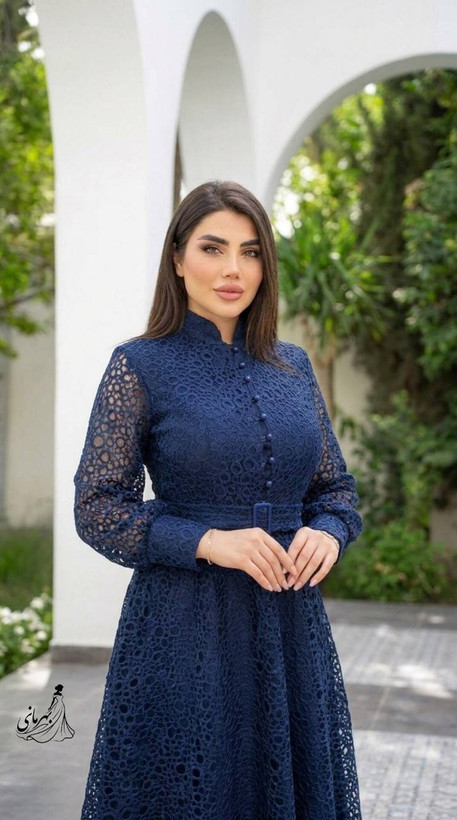 پیراهن مجلسی میدی دانتل قیطونی ژیلا