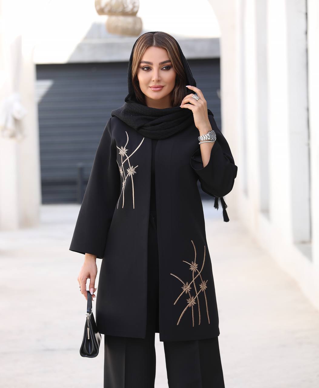 مانتو مجلسی گلدوزی مازراتی آیلین