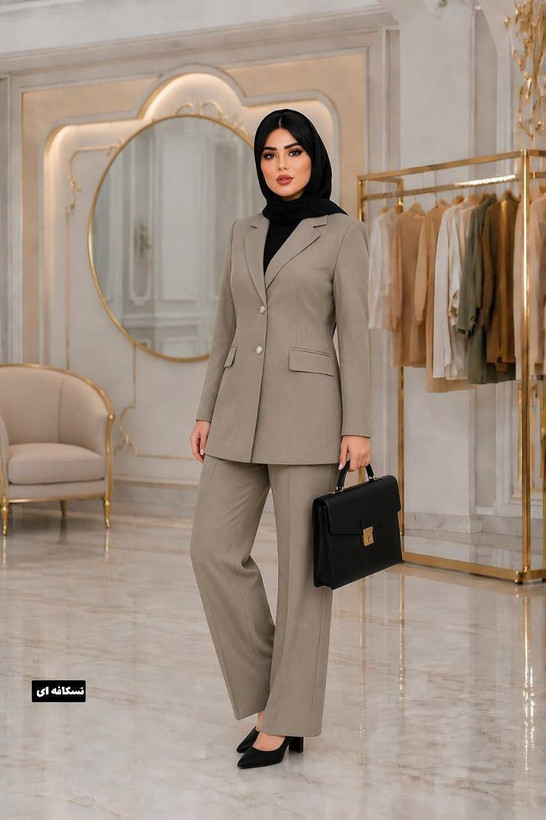 ست مانتو شلوار اداری فاستونی نازبانو